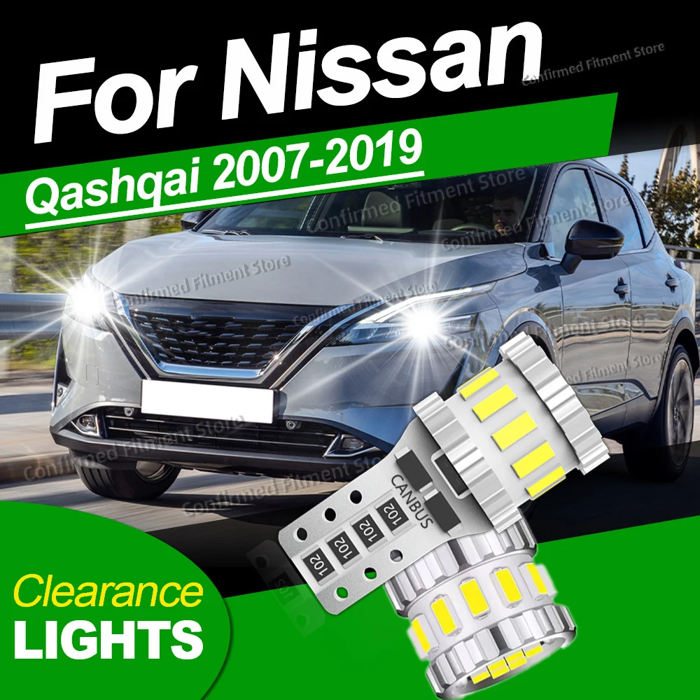 T10 Canbus Error Free LED Clearance Light Super Bright LED Bulb For Nissan Qashqai J10 J11 J12 2007-2019 2008 2009 2010 201 2024