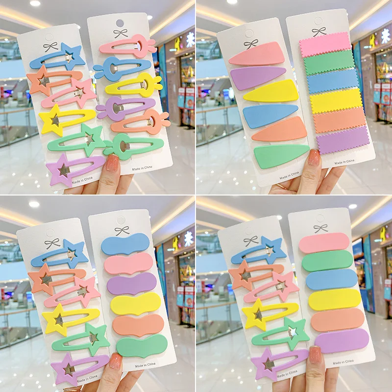 6-pak spinek do włosów w kształcie gwiazdek dla dziewczynek - antypoślizgowe akcesoria do włosów, idealne dla niemowląt i małych dzieci