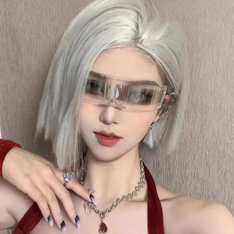 

Солнцезащитные очки для Хэллоуина, научные фантастические футуристические солнцезащитные очки, очки в стиле хип-хоп, мужские и женские повязки для ночного клуба