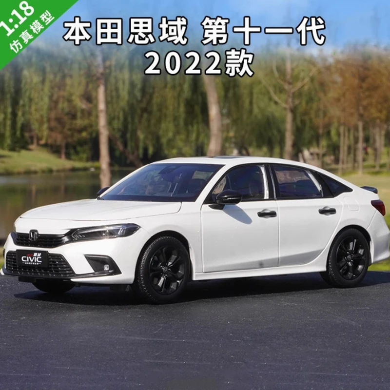 Diecast 1:18 Scale Honda CIVIC 11th Generation 2022 Alloy Car Model Finished Simulation Collection Decoration Gift Toys Display