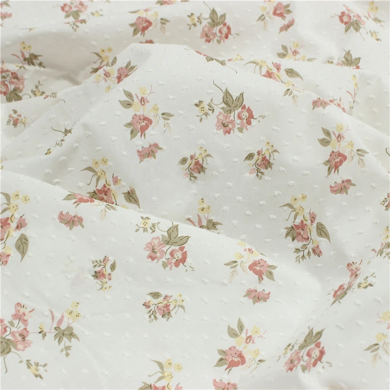 145x50cm Cotton Jacquard Cut Flower Floral Fabric, Making Children\'s Clothing Women\'s Cloth