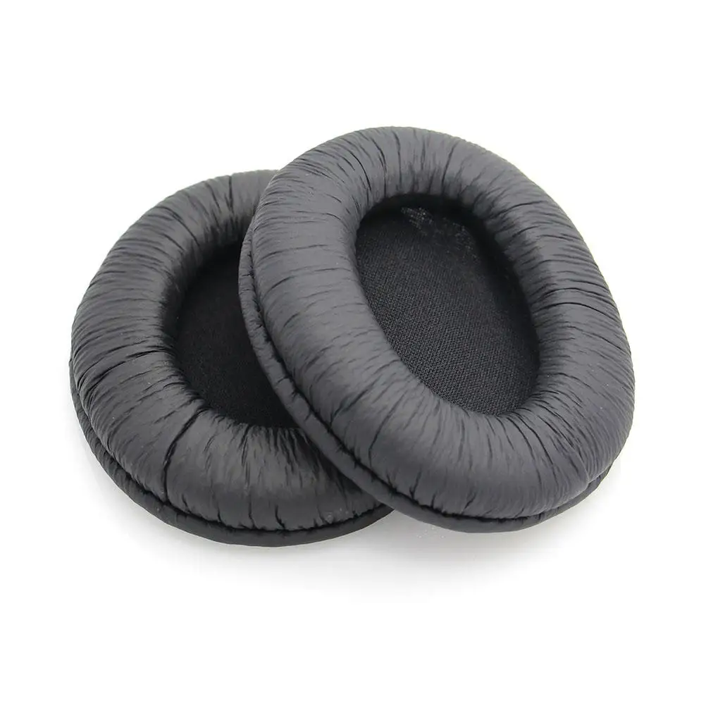 

2 Pcs Ear Muffs Protein Leather Cushion Wrinkled Skin Black Headphones Accessories