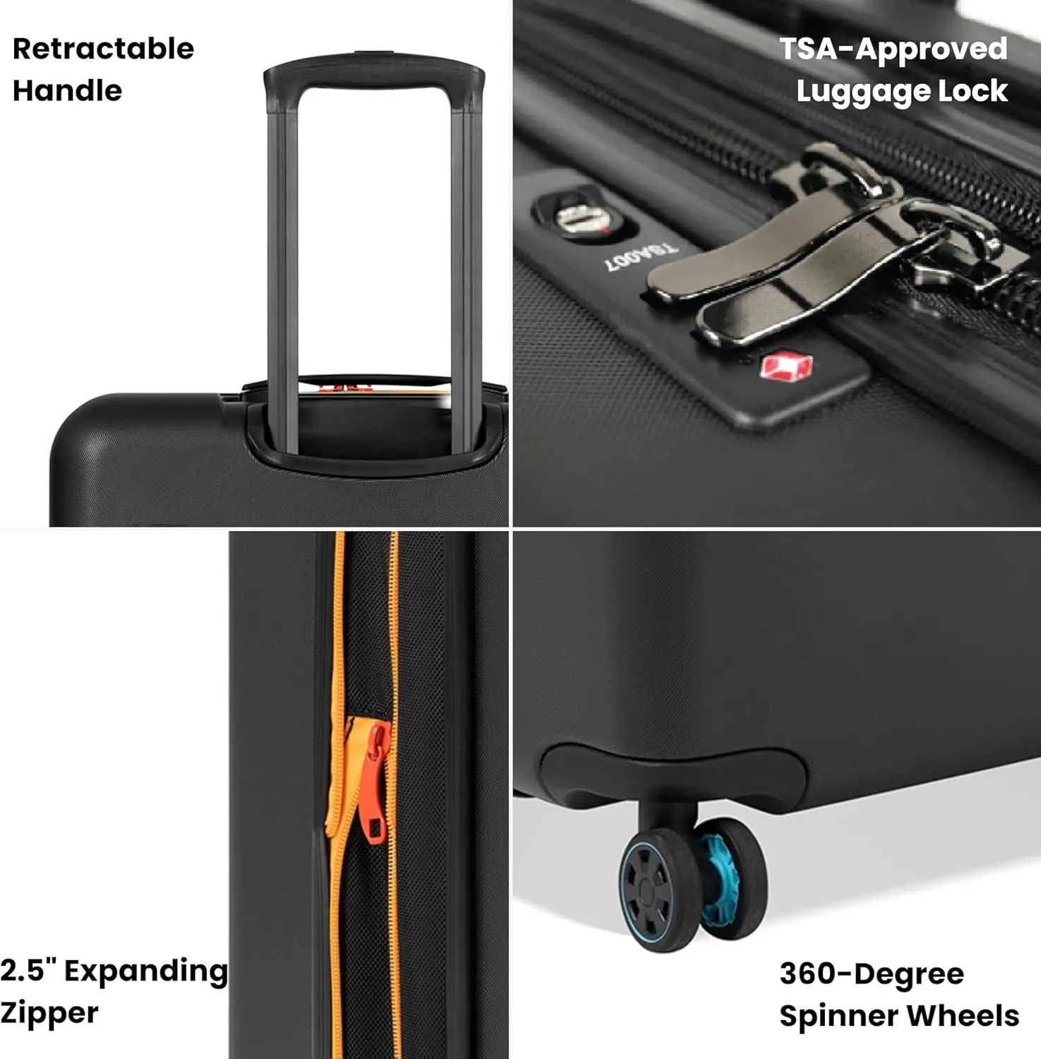 Expandable Hardshell Suitcase with 4 Double Spinner Wheels, 29 Inch Travel Luggage, Durable Expandable Case for Travel