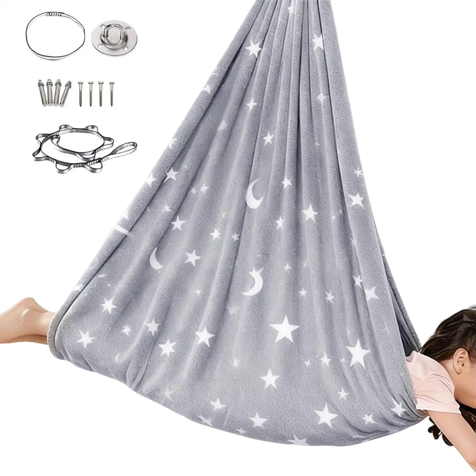 

Сенсорные качели, светящийся гамак, удобный поворотный гамак для малышей, воздушные тканевые качели для интерьера, уличной спальни, гостиной