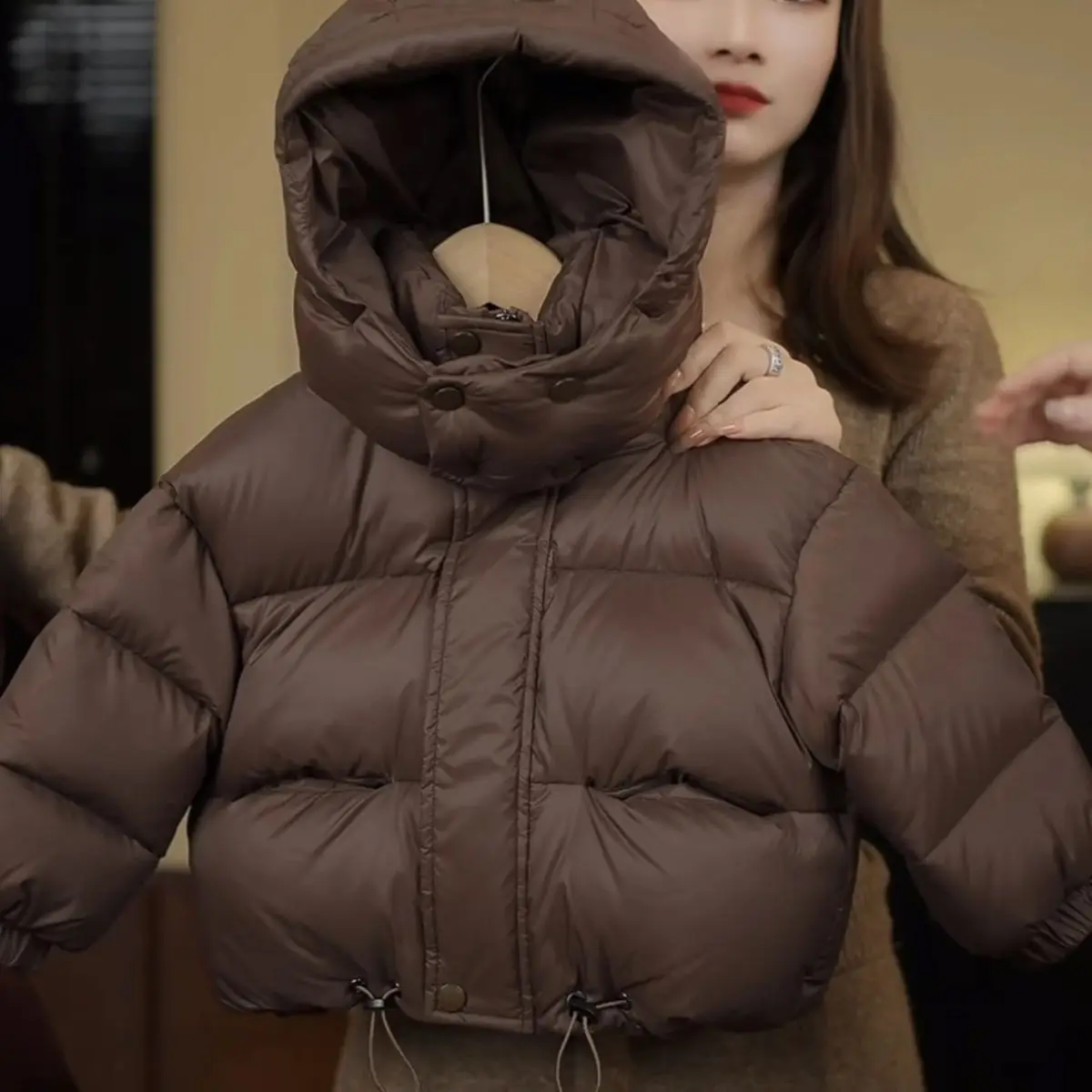 1 2 3 4 5 6 سنوات الفتيات سترة شتاء جديد بلون سميكة الدفء مقنعين سستة سترة للبنين القطن أسفل ملابس خارجية #4