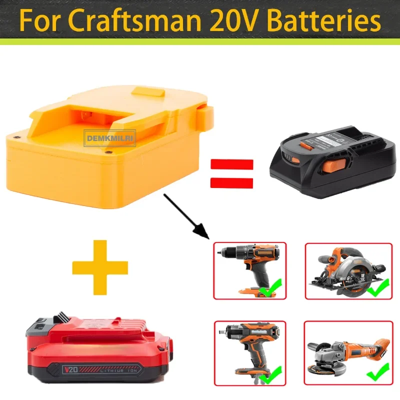 Battery Adapter Convert For Craftsman 20V Li-Ion Battery to Ridgid 20V MAX Cordless Tool Convertor Electric Drill Accessories