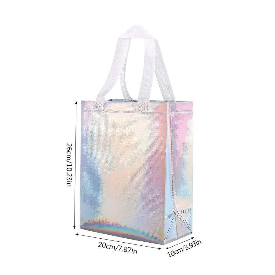 10/20 Stück Bunte Laser-Geschenktüten aus Vliesstoff für Hochzeiten, Geburtstage, Gastgeschenke, Weihnachten, Süßigkeiten, Kekse und Geschenkverpackungen – Detail 8