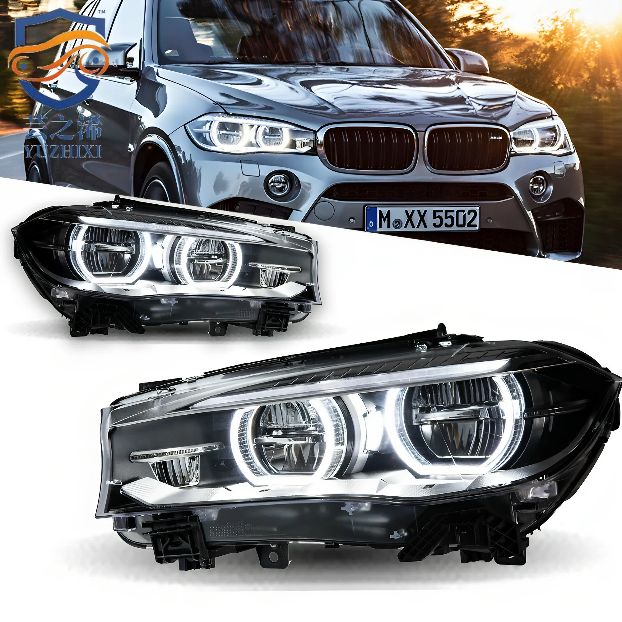 

XCH Headlight For BMW X5 F15 LED Headlights 2014-2018 Head Lamp Car Styling DRL Signal Projector Lens Auto Accessories Lights