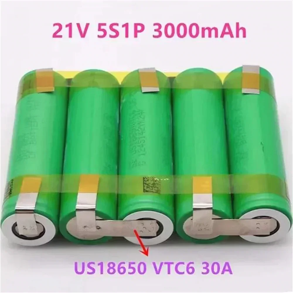 Batterie 18650 VTC6 3000Mah 30A Ampères Giet Tournevis Bande À Souder 3S 4S 5S 6S 1P 2P 12.6V Pack De Batterijen Personnalisable