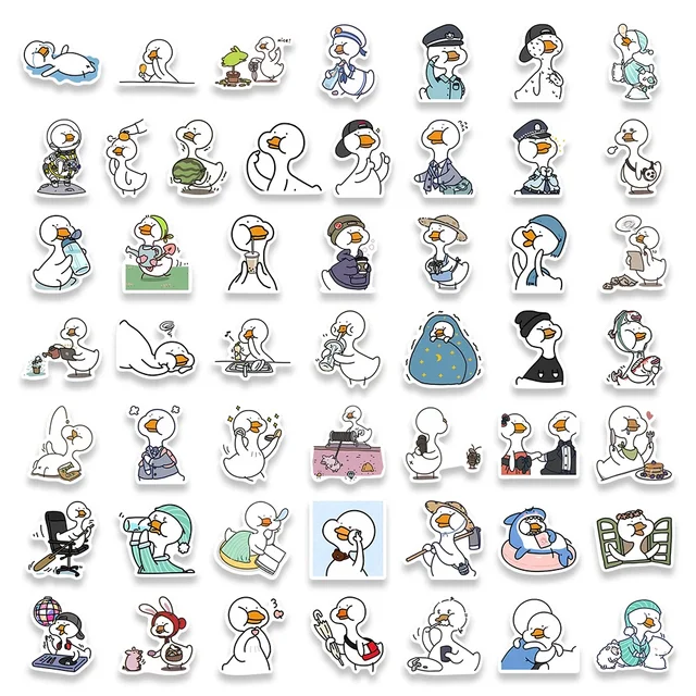 Funny Cartoon Duck Waterproof Stickers DIY Phone & Laptop