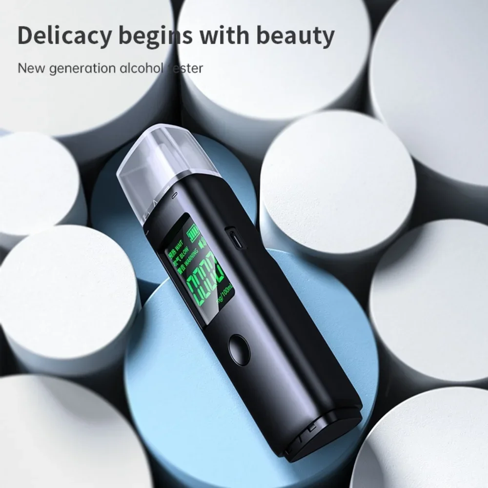 LED Display Automatic Alcohol Tester Professional Breath Alcohol Tester Rechargeable Breathalyzer Alcohol Test Tools