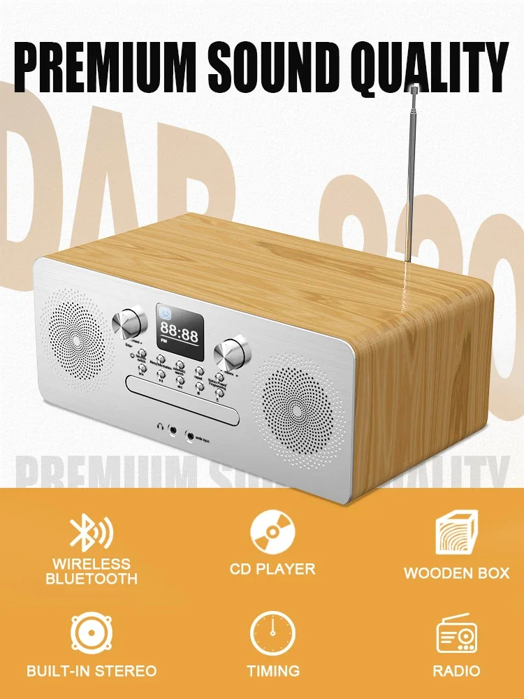 Reproductor de CD con altavoz incorporado, Radio FM, entrada Aux, Bluetooth, inalámbrico, Streaming, precio de fabricante