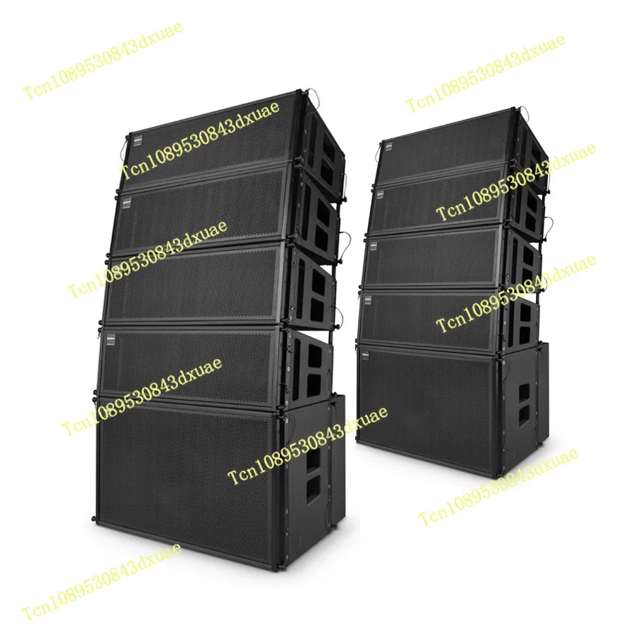 Professional outdoor mobile performance audio set with 8-0 inch stage speaker set, passive line array 8 ohms