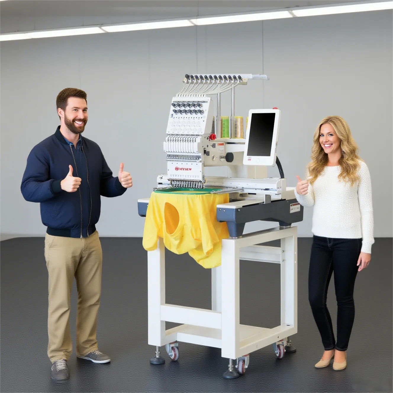 DDP Quick Delivery MJS1201 Professional Automatic 12/15 Needles T-Shirt Hat 1 Head Industrial Embroidery Machine Computerized