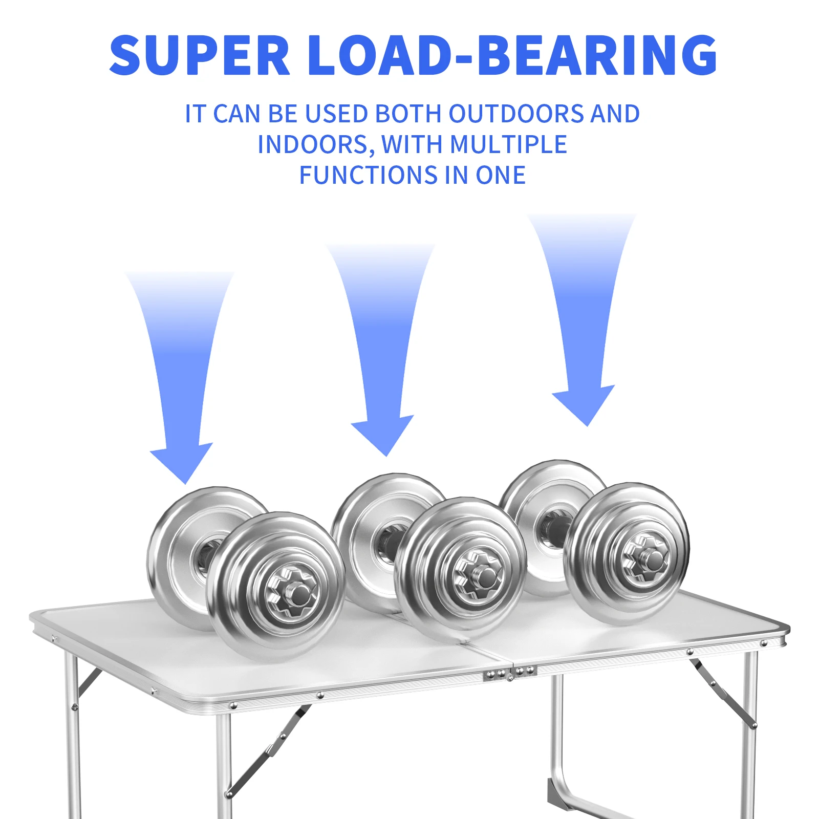 Kleiner klappbarer Picknick-Camping-Tisch, leichter faltbarer Garten-Hinterhof aus Aluminium, tragbarer Grill tisch, 60x40x26cm Tisch
