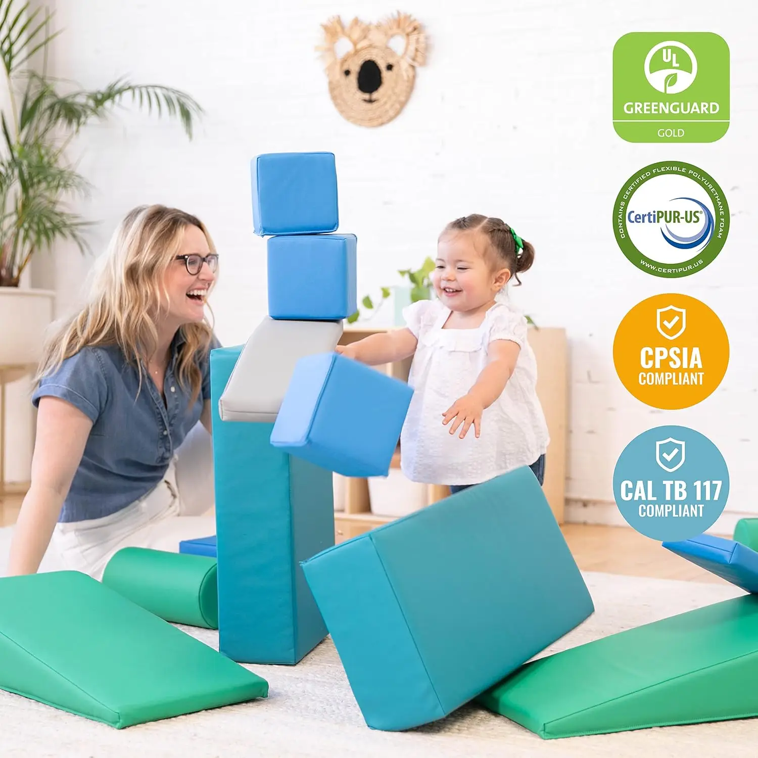 Custom Pastel Soft Safety Building Blocks Set Indoor Puzzle Toys for Kids and Babies for Home Educational Kids Toys