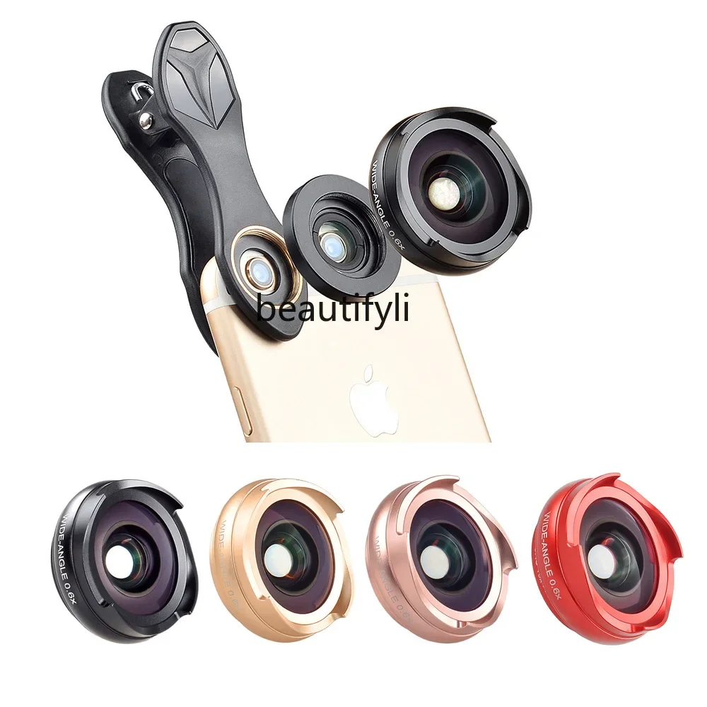 Asmt42 Handyobjektiv, neu, verzerrungsfrei, kein dunkler Winkel, Weitwinkel-Makro-2-in-1-Set, universelle Spiegelreflexkamera außen