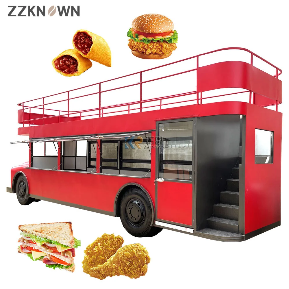 Double Decker Open Top Bus for Sell Food Ice Cream Hot Dog Food Truck Mobile Beer Bar Luxury for Sale