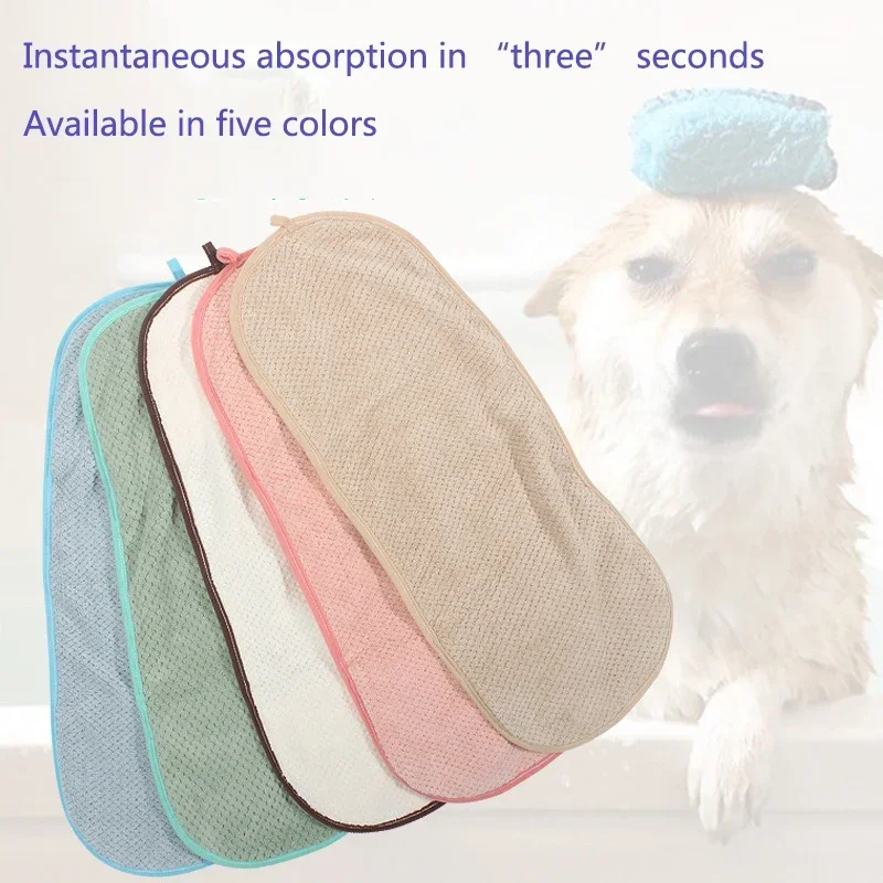 Pet Dog Bath Towel Microfiber Ultra-Absorbent Drying Pet Towel Blanket For Cat Small Dogs Cat And Dog With Pocket Bath Towel