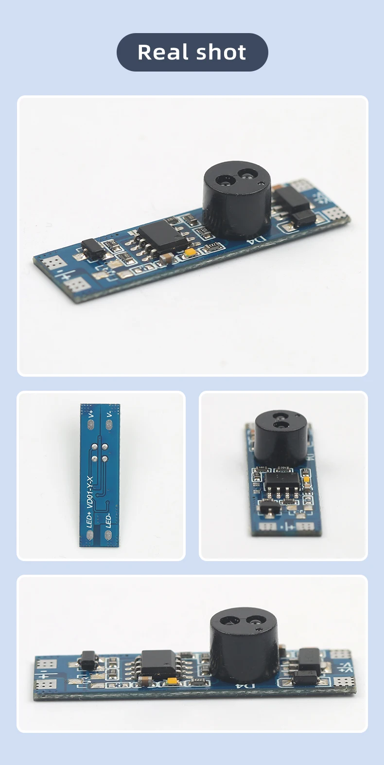 Handnäherungs-Infrarot-Induktions-LED-Lichtschalter 12V 24V für Schrank-LED-Streifen und LED-Aluminiumprofil mit Handsensor – Detail 6