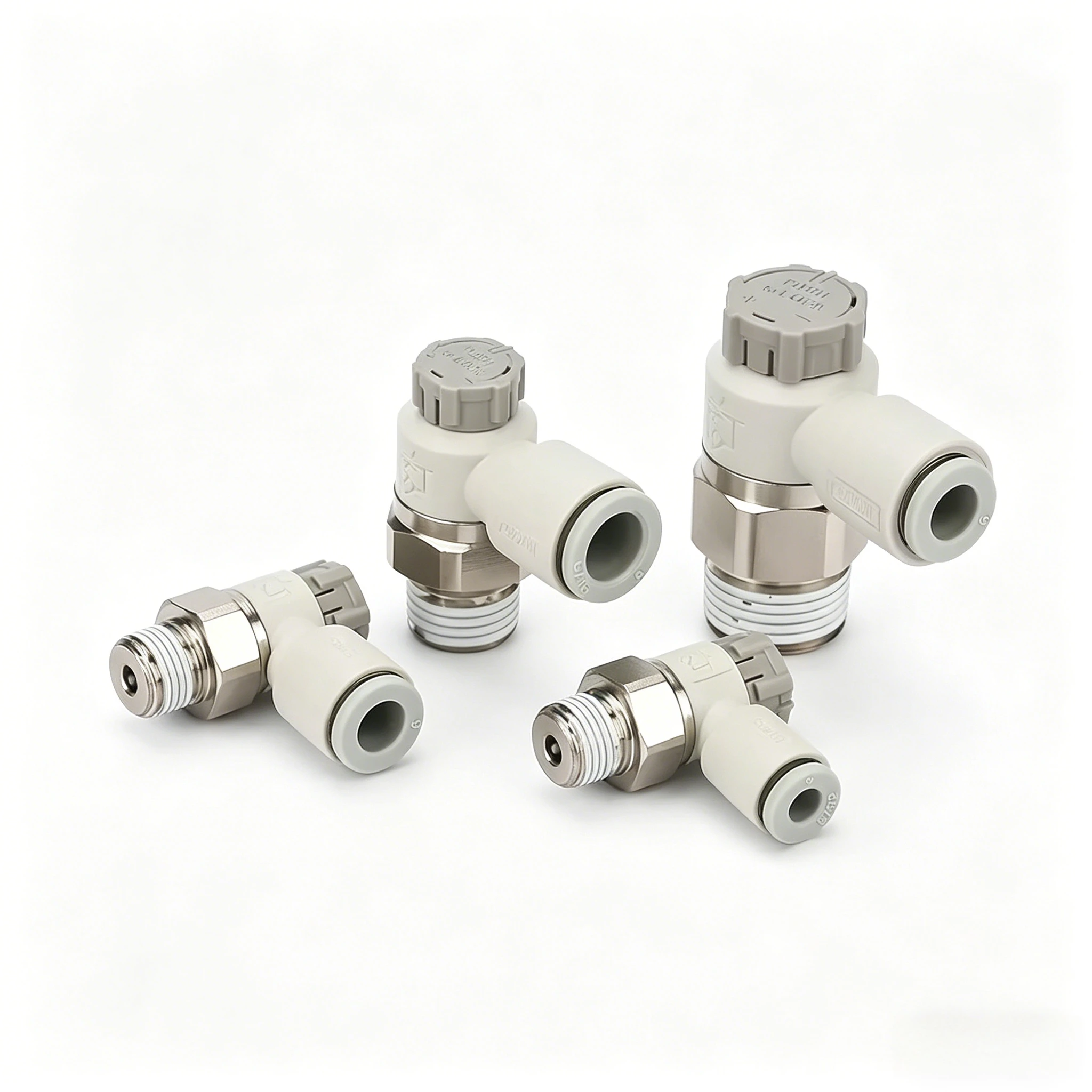 100Pcs/lot Stainless Steel Speed Regulating Valve AS1201-2201-3201FG-M5-01-02-03-04-06-08-10SA