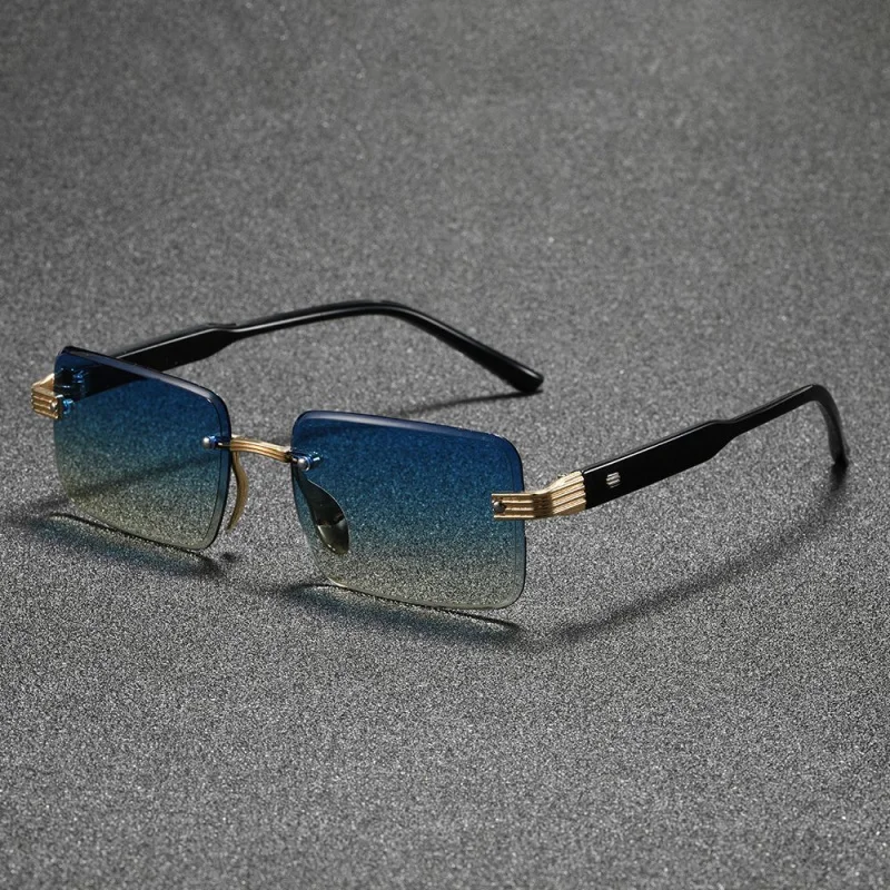 قطعة واحدة من النظارات الشمسية الكلاسيكية بدون إطار، تصميم للجنسين مع خيارات ألوان متعددة لخزانة ملابسك