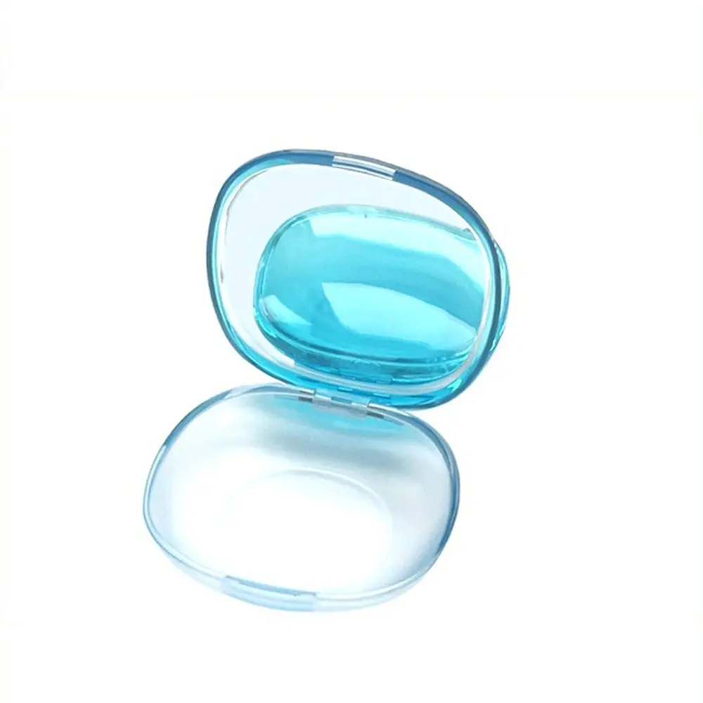 Mini Dental Retainer Box Transparent Portable Mouth Guard Container Square Denture Holder False Denture Boxes Dental Supplies