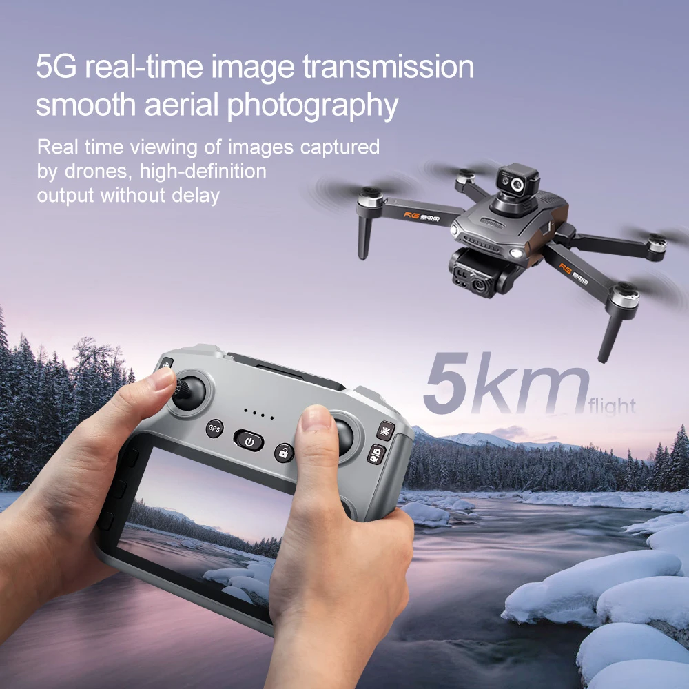طائرة بدون طيار RG800 MAX 4K WiFi GPS احترافية عالية الدقة للتصوير الجوي كوادكوبتر مع كاميرات لتجنب العوائق لعبة الطائرات بدون طيار FPV