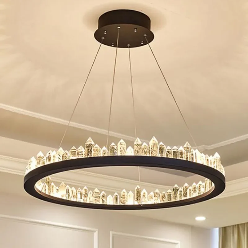 rectangle design modern LED chandeliers crystal lamp AC110V 220V lustre dinning room living room kronleuchter