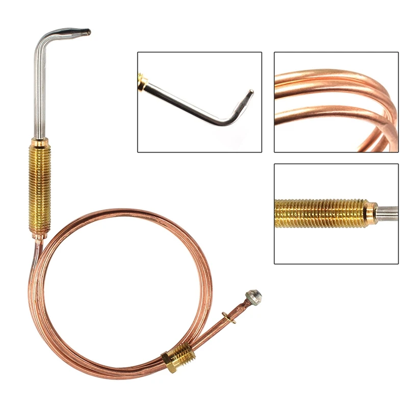 2023 Elbow 670Mm Gas Stove Thermocouple Heater Part Universal Fireplace Replacement Kit Digital Temperature Controller