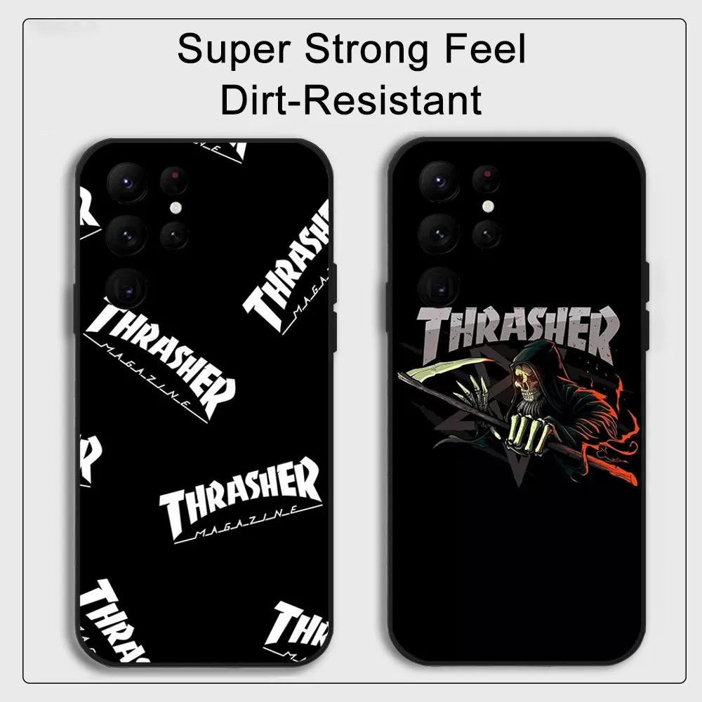 Fasion cool thrasher Phone Case Samsung S series s20 s21 s22 s23 s24 FE Plus Ultra TPU Soft to Skin-friendly case