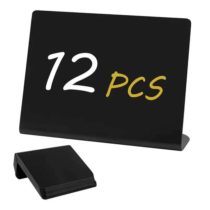 

Многоразовые этикетки для еды из ПВХ ABCL, мини-вывески для классной доски (12 шт.), для вечеринок-шведского стола, карточек с местами для небольших столов