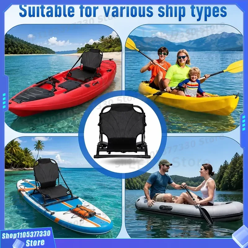Adjustable Backrest Aluminum Frame Folding Kayak Seat for Fishing Inflatable Paddle Board Sports Support Comfortable Chair