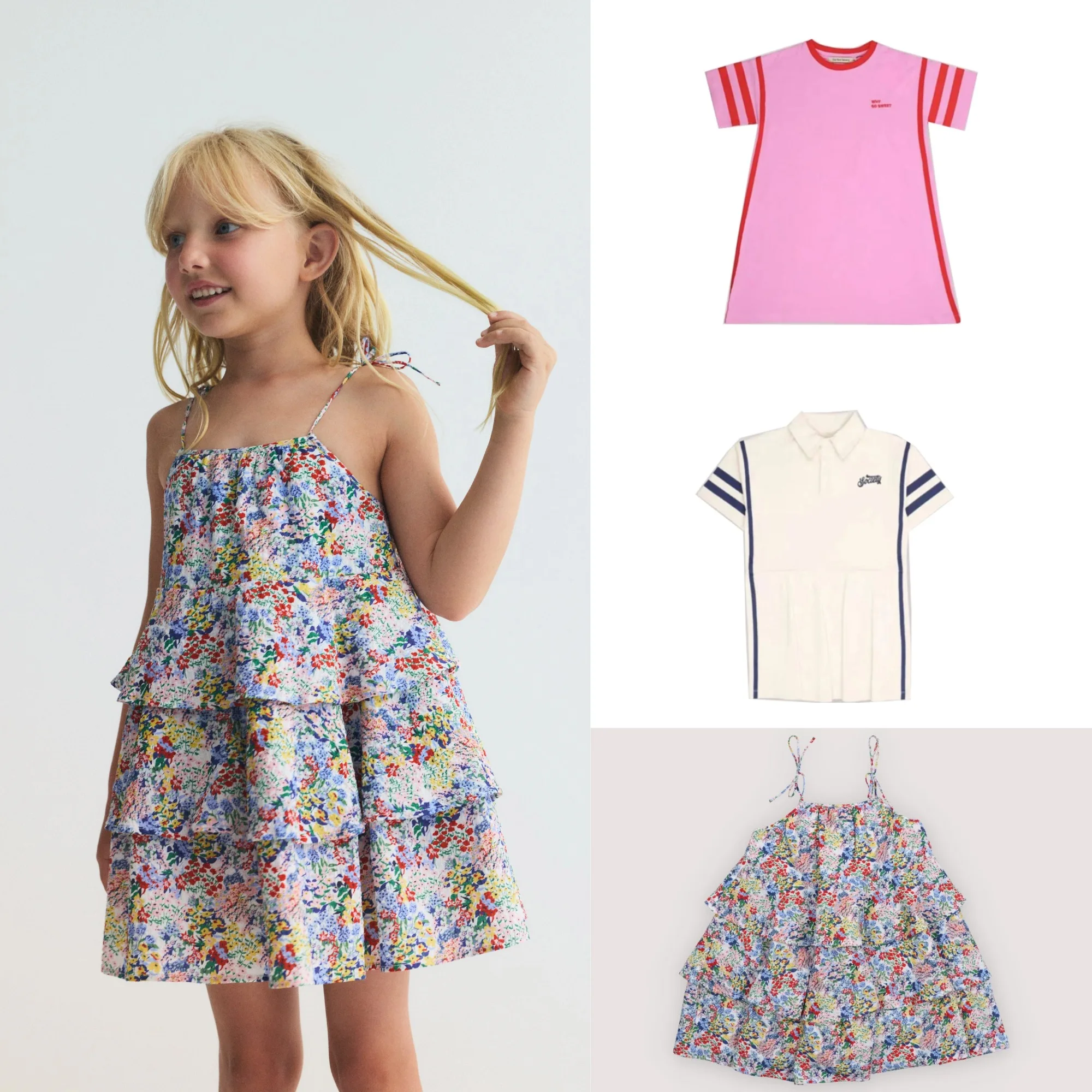 Kids Dress 2026 New Summer Tns Girls Cute Print Short Sleeve Princess Dresses