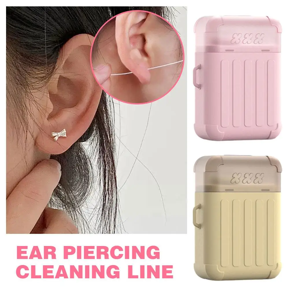 Ear Piercing Cleaning Line Divided Compartment Design Hole Earrings Ear Prevent Disposable Cleaning Odor Cleaner Pierced Se Z2T1