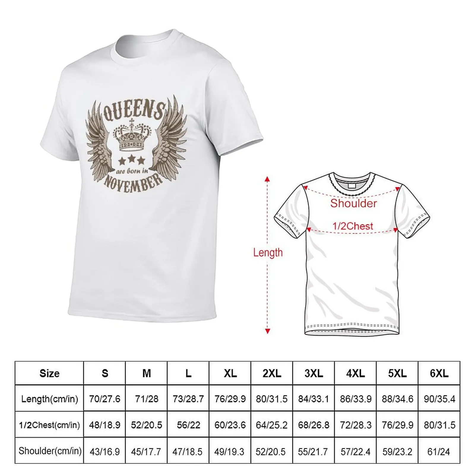 Queens are born in November T-Shirt anime stuff essential t shirt heavyweight t shirts for men