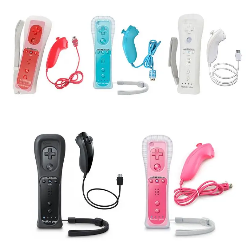 Télécommande pour Wii Motion Plus avec étui en silicone, remplacement pour Nintendo Dahchuk, Wii U
