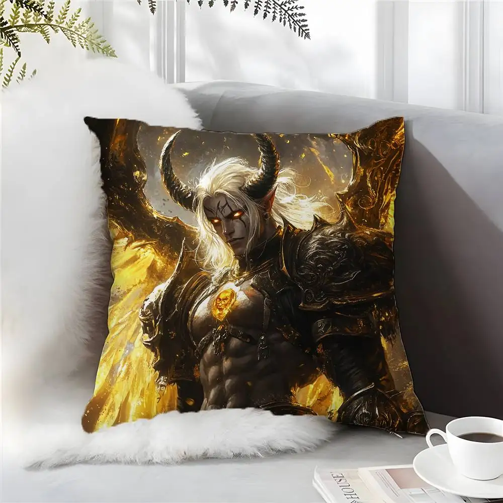 لعبة كلاسيكية WoW World Of Warcraft-W كيس وسادة مريح أريكة سرير حريري أنيق غير مرئي سحاب مخصص ديكور ج #6