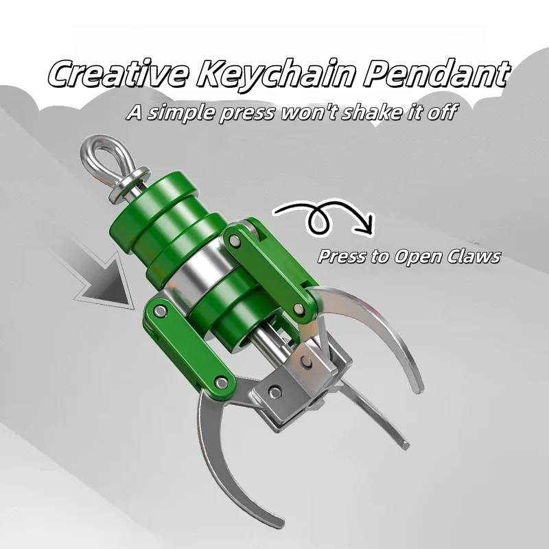 Criativo mini pinça ponta do dedo ferramenta de descompressão chaveiro boneca máquina garra diy pingente divertido brinquedo presente