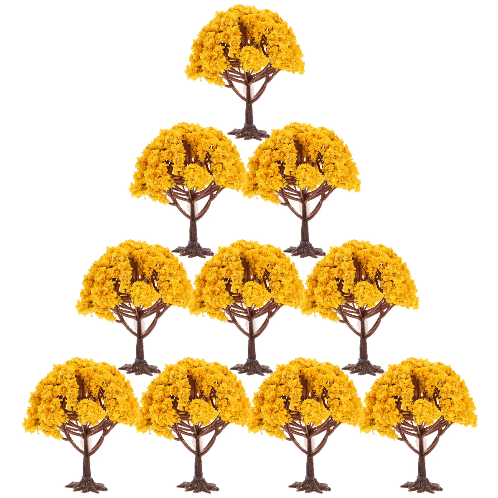 10Pcs Simulation Tree Ornament Miniature Artificial Trees for Sand Table Garden Landscape Decor DIY Scenery Layout Accessories