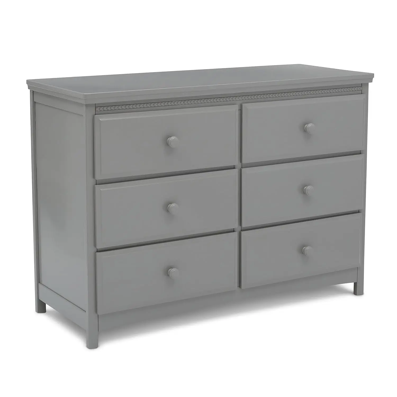 Delta Children Emerson 6 Drawer Dresser with Interlocking Drawers - Greenguard Gold Certified, Grey