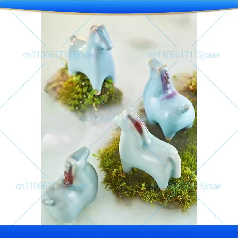Jun porcelain kiln becomes Tangma handmade Jun porcelain ornament