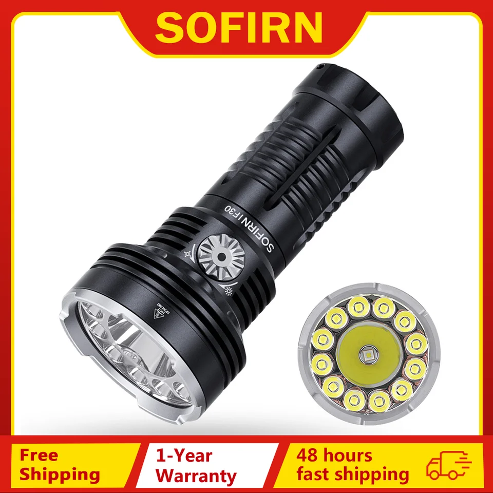 Sofirn IF30 ルミナス SFT40 LED 懐中電灯強力な 12000lm 32650