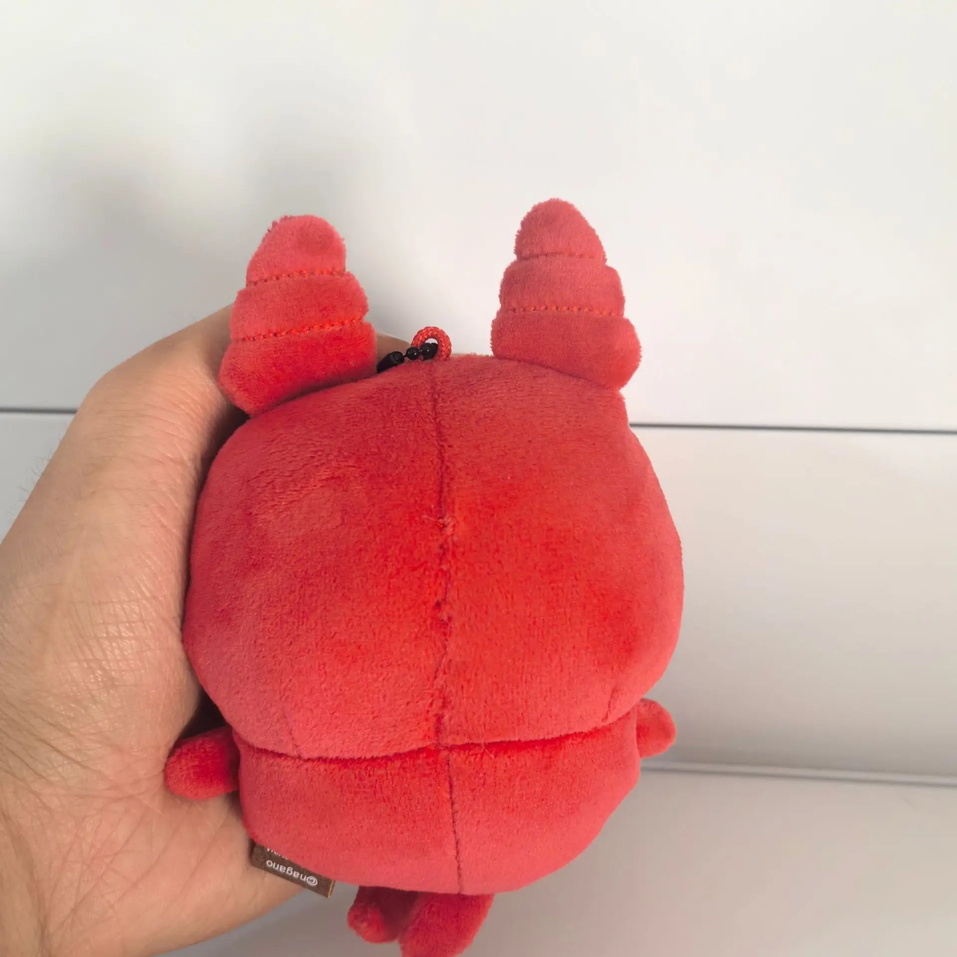 Nieuwe 10 cm sleutelhanger Kawaii getransformeerd in rode geest puntige hoorn beer korte pluche pop paar tas hanger sleutelhanger vakantiecadeau