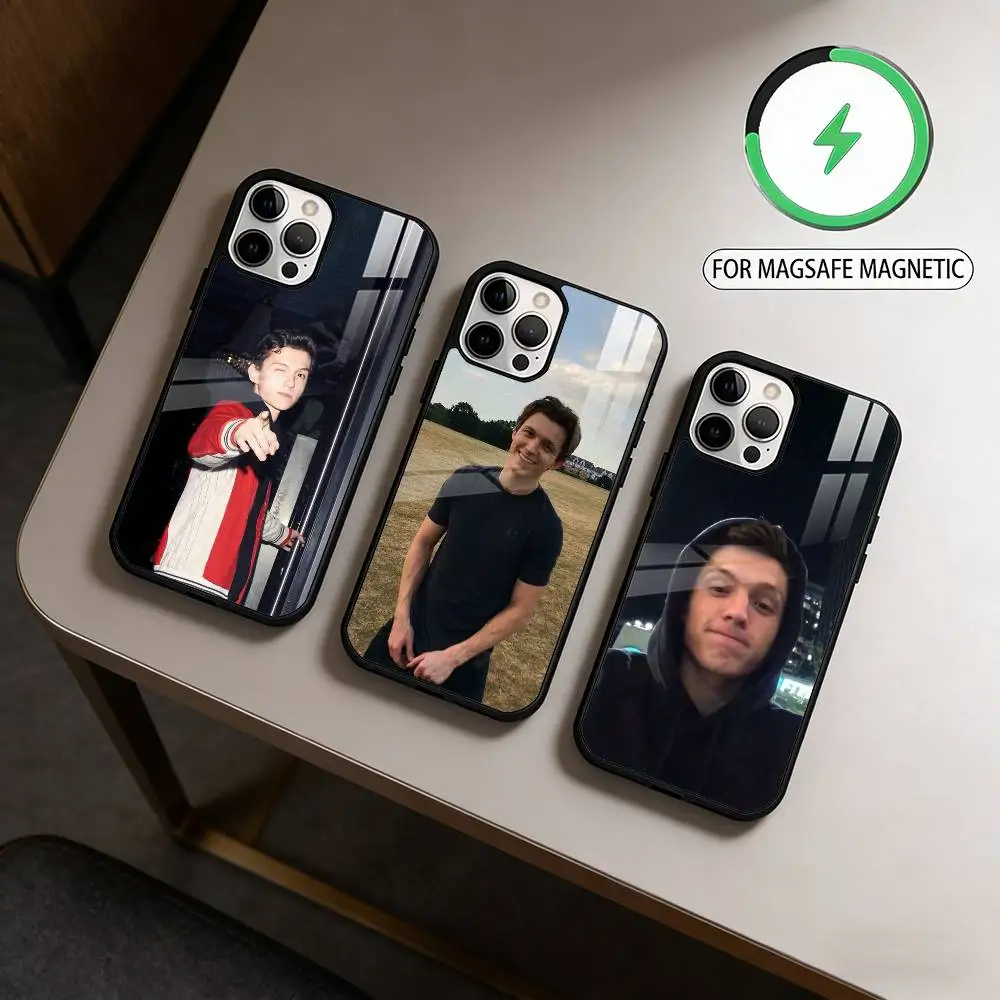 Youthful Charm Star T-Tom Holland Phone Case For iPhone17,16,15,14,13,12,11 Plus,Pro Max Magnetic For Magsafe Wireless Charging