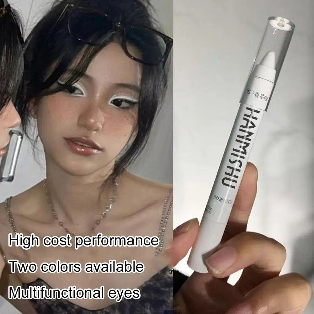 Lápiz Delineador de Ojos Blanco Mate, Iluminador, Delineador de Ojos de Larga Duración, Sombra de Ojos Perlada, Lápiz Iluminador de Ojos, Resistente al Agua