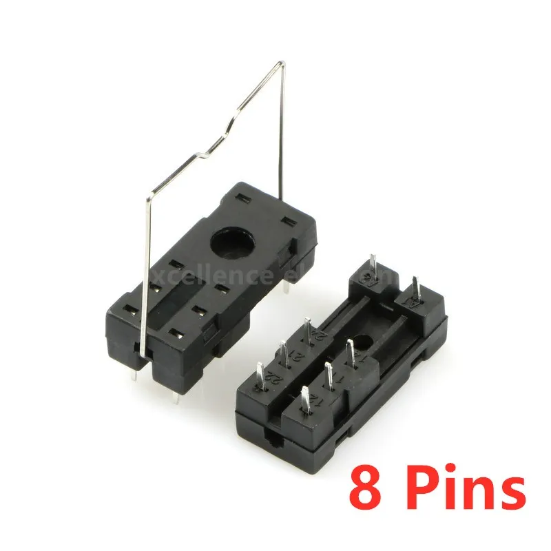 5PCS Relay PCB Socket 14F-2Z-A2 for G2R-1 G2R-2 G2R-1-E RT424024 HF115F 5PIN OR 8PIN Relay Socket