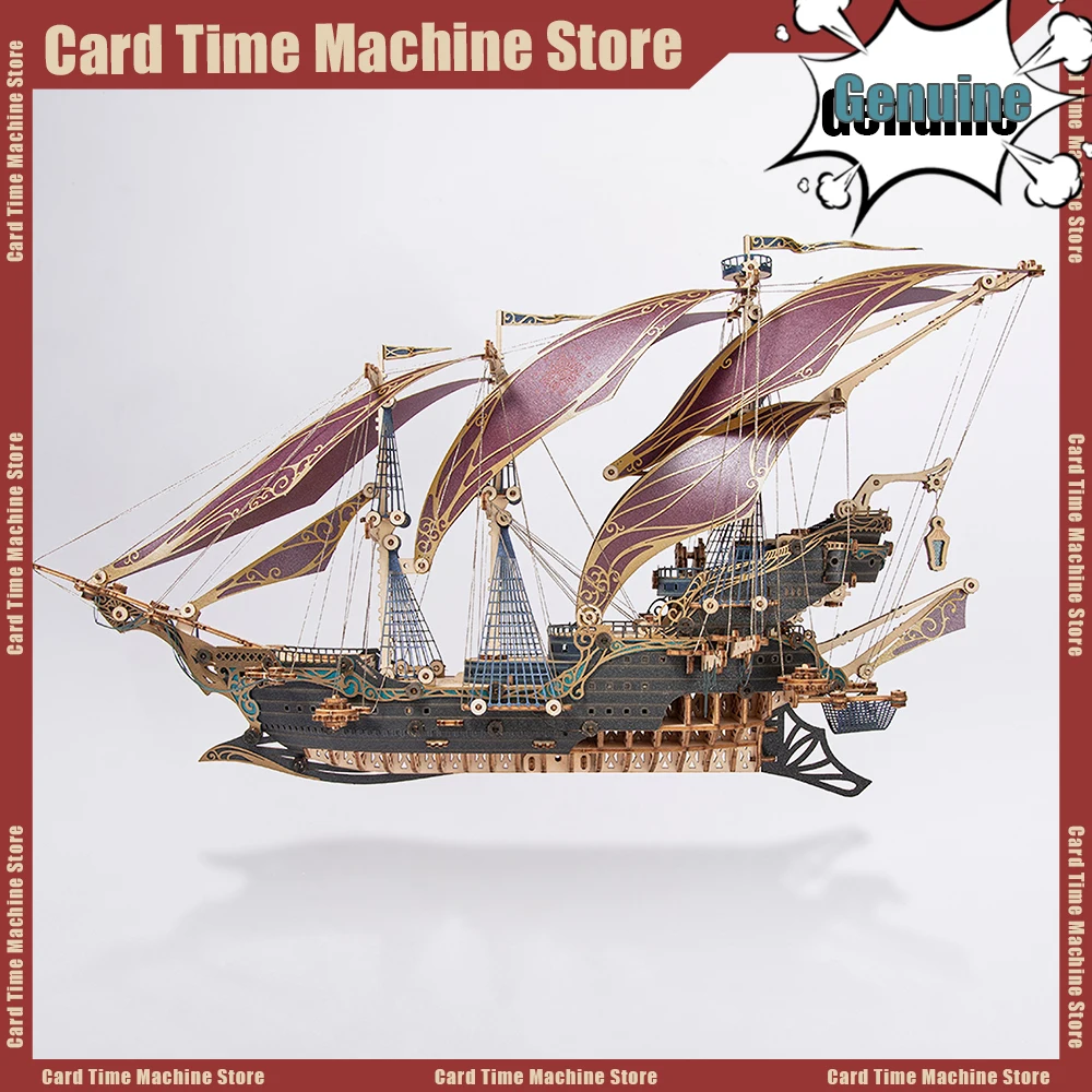 

How Cat Fantasy Spaceship Pirate Ship 3D Puzzle Handmade Wooden Model Creative Toys Holiday Gift Child Desktop Decor Model Kit