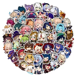 Sunsyea Genshin Impact Merch Fans Collection Role Stickers 50 Pieces Venti Zhongli Tartaglia Klee Ganyu Keqing Raiden Shogun