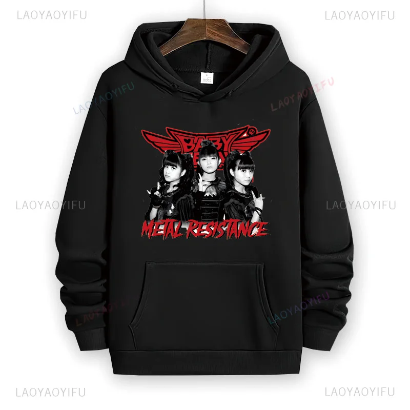 Babymetal Hoodie Women Harajuku Pullovers Girl Streetwear Funny Clothing Commuter Band Male Sweatshirt Autumn Winter Men Hooded